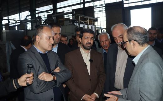 بازدید استاندار همدان از کارخانه تولید فویل آلومینیوم تیوان صنعت رزن