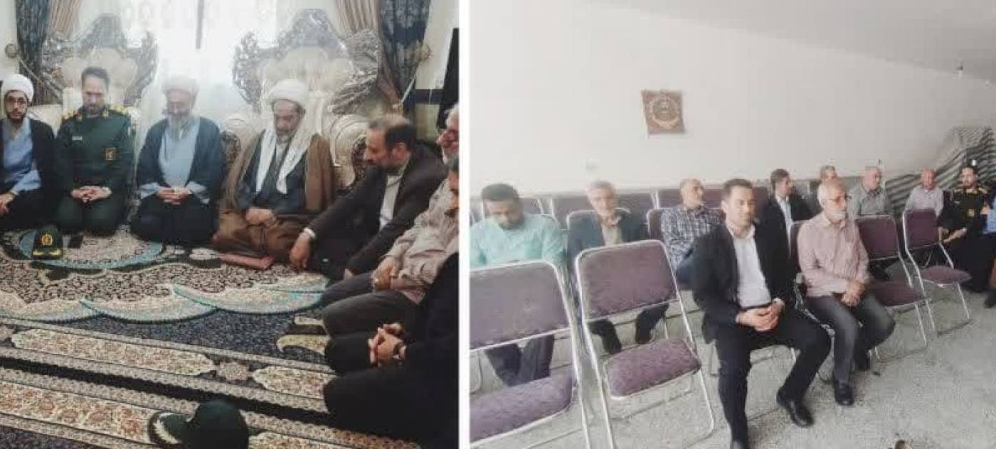  ‌دیدار فرماندار نهاوند و جمعی از مسئولان با خانواده‌های شهدای جنایت اخیر رژیم صهیونیستی